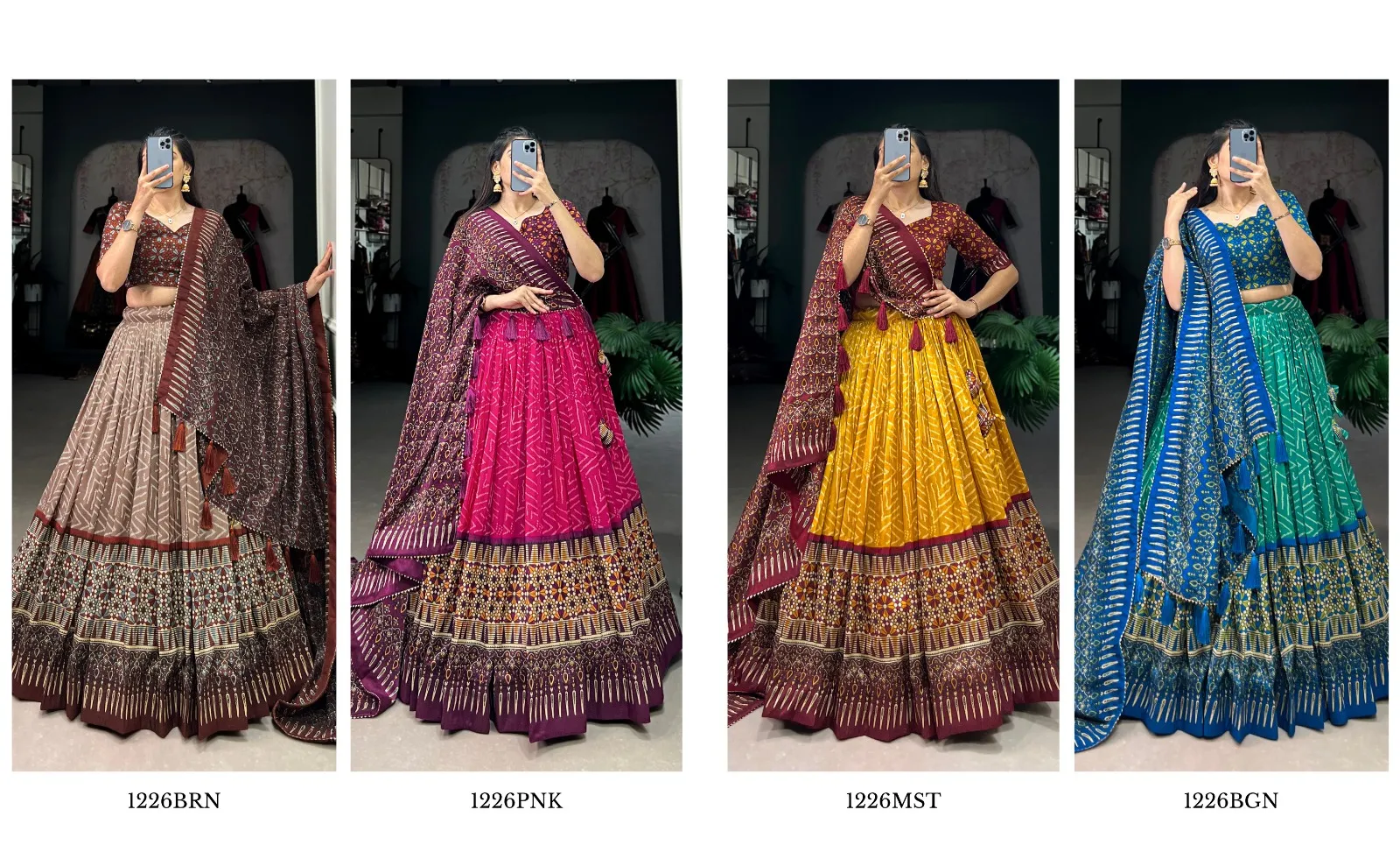 Ajrakh Printed Navratri Chaniya Choli - Image 4