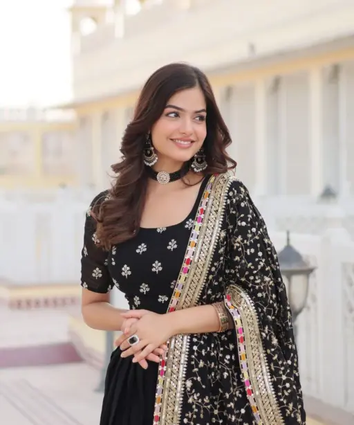 Black Color Party Wear Designer Ethnic Lehenga Choli