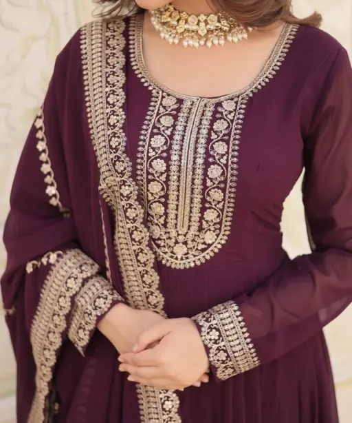 Designer Embroidered Wedding Wear Ethnic Anarkali Suit 9179