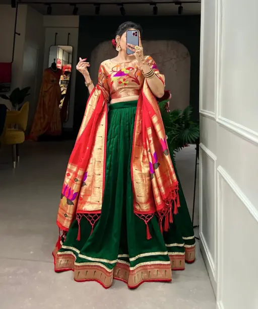 Festive Wear Paithani Silk Lehenga