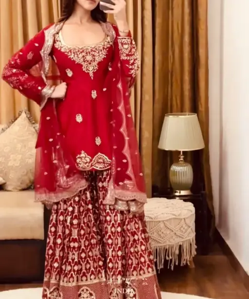 Festive Wear Sharara Suit Replica 484