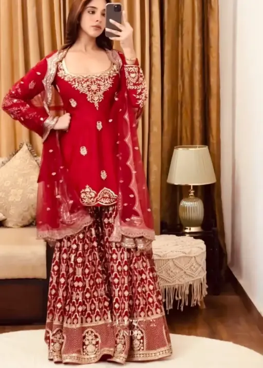 Festive Wear Sharara Suit Replica 484