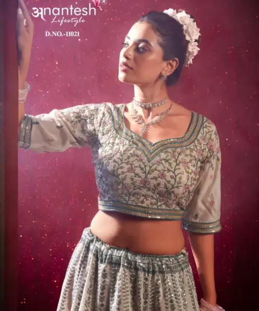 Heavy Embroidery Work Brides Made Lehenga Choli For Wedding 2024