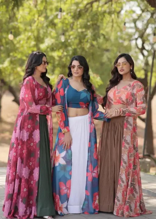 New Pattern Lehenga With Shrug Designer Printed Piece