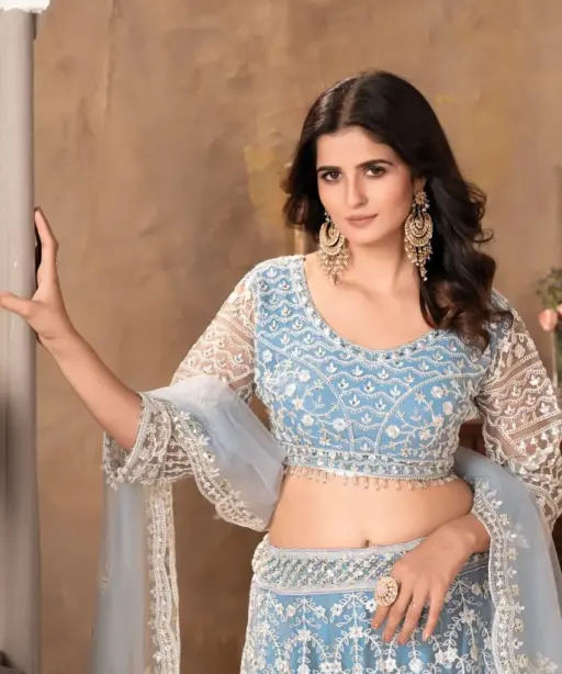 Premium Net Heavy Sequins And Coding Work Lehenga Choli For Upcomming Wedding Season