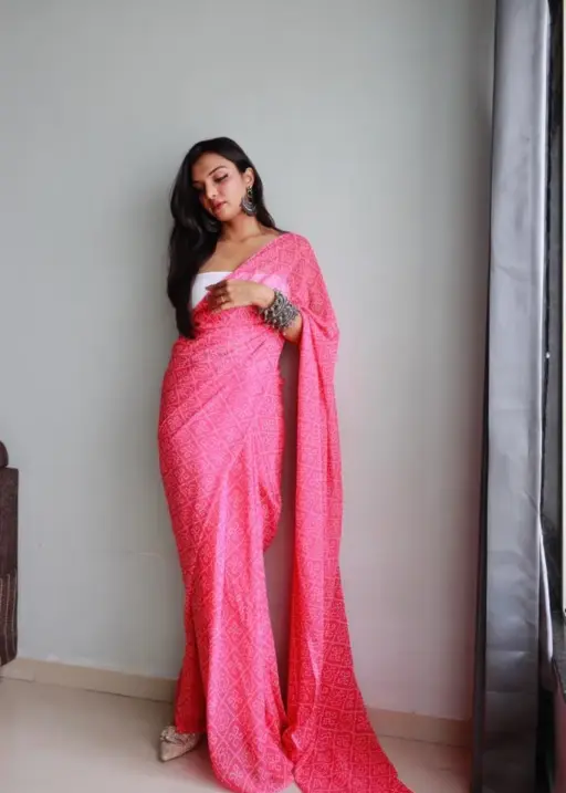 Ready To Wear Bandhej Saree
