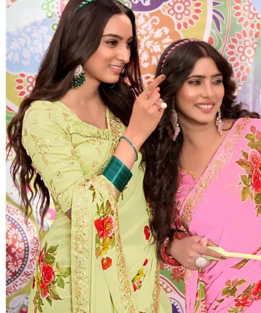 Sr Satvan Border Weightless Printed Wholesale Saree