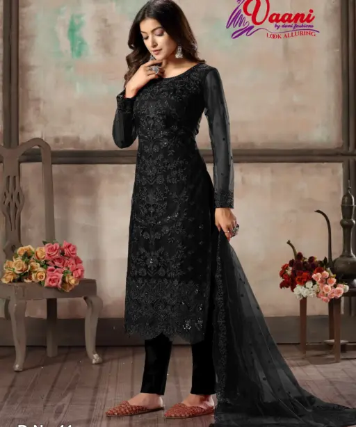 Wedding Wear Designer Heavy Embroidery With Sequence Work Ethnic Suit