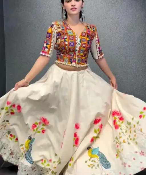 White Navratri Chaniya Choli 287
