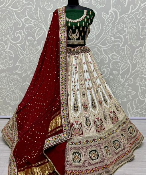 Pure Bandhani Combine Panetar Style Lehengacholi