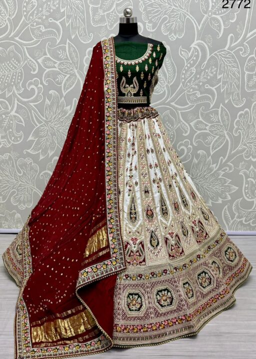 Pure Bandhani Combine Panetar Style Lehengacholi