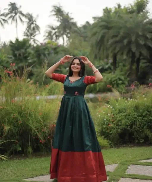 Banarasi Silk South Style Gown 9177