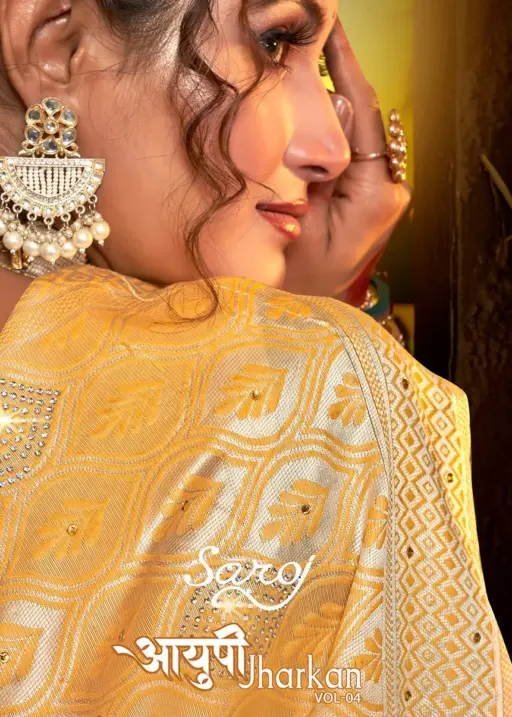 Cotton Ethnic Saree With Jarkan Work Saroj  Aayushi Jarkan Vol. 4