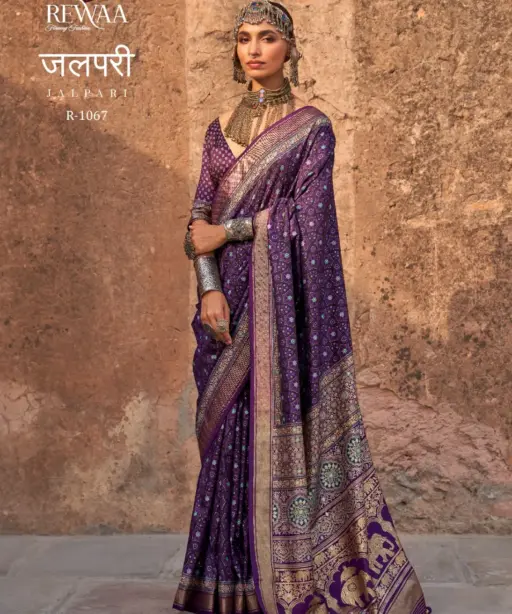 Kalamkari Printed Ethnic Saree Festive Wear Design 2024  Rewaa Jalpari Catalog