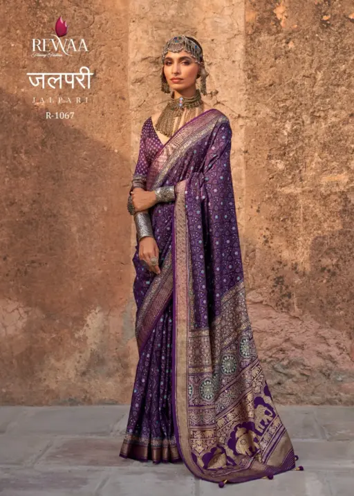 Kalamkari Printed Ethnic Saree Festive Wear Design 2024  Rewaa Jalpari Catalog