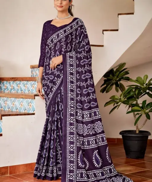 Mul Cotton Ethnic Saree DailyWear