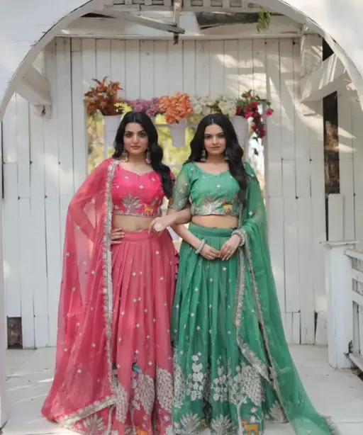 Peacock Embroidered Lehenga Choli For Festive Wear 7116