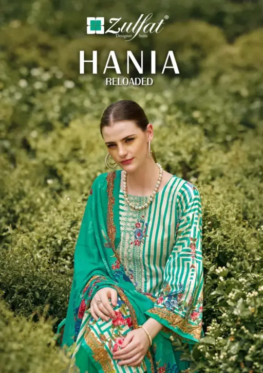 Pure Cotton Printed Ethnic Suit With Embroidery WorkZulfat Designer Hania Reloaded Catalog