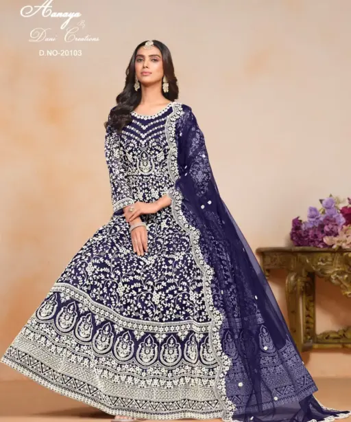 Wedding Wear Net Anarkali Suit Aanaya Vol 201