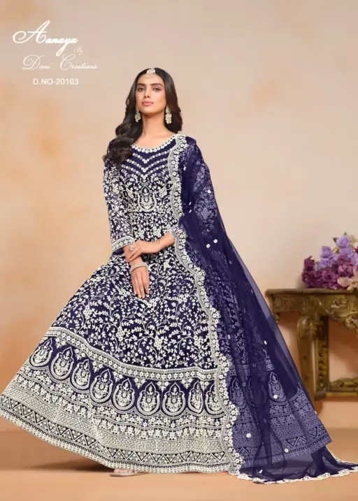 Wedding Wear Net Anarkali Suit Aanaya Vol 201