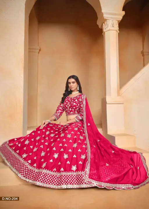 Wedding Wear Organza Ethnic Lehenga Choli With Heavy Embroidery Mehvish Vol2