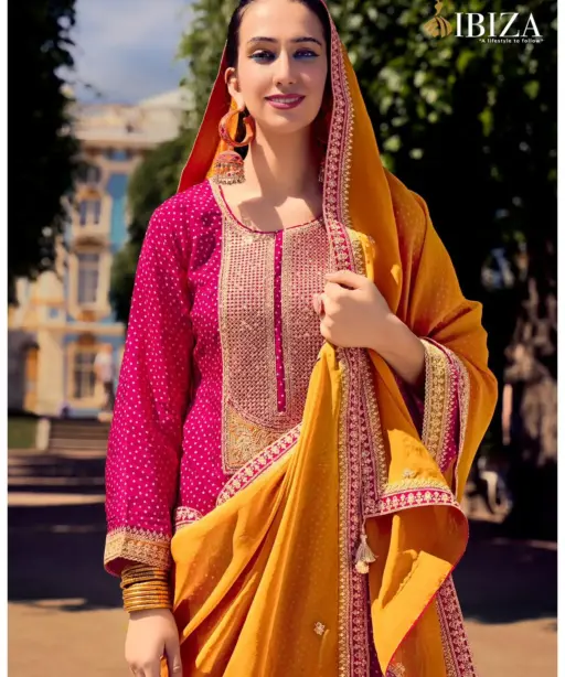 Wholesale Bandhej Salwar Suit  Rang Bandhej