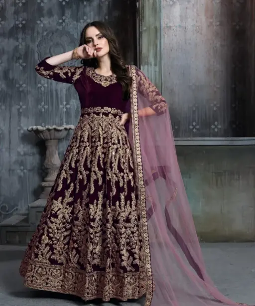 Winter Wear Velvet Anarkali Suit  Twisha vol 16