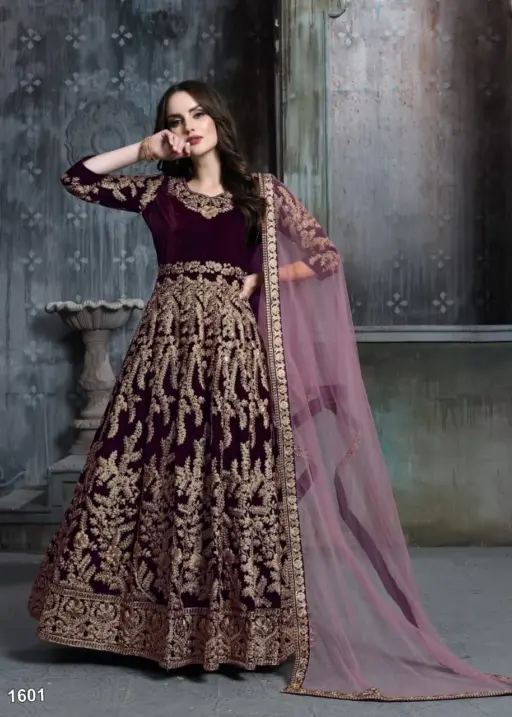 Winter Wear Velvet Anarkali Suit  Twisha vol 16