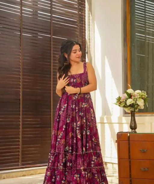 Big Flair Printed Kurti Gowns Big Size Kurtis