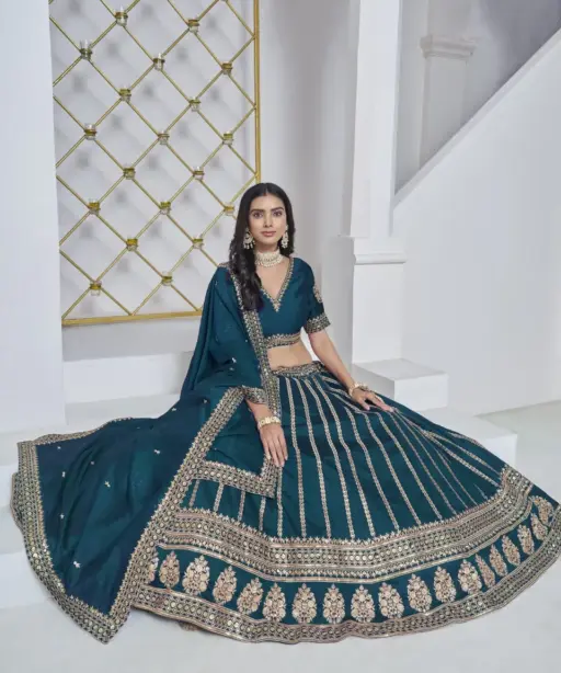 Bright Color Wedding Wear Lehenga Choli With Heavh Embroidery Mehvish Vol 3