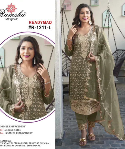 Readymade Pakistani Party Wear Salwar Suit Ramsha R-1211