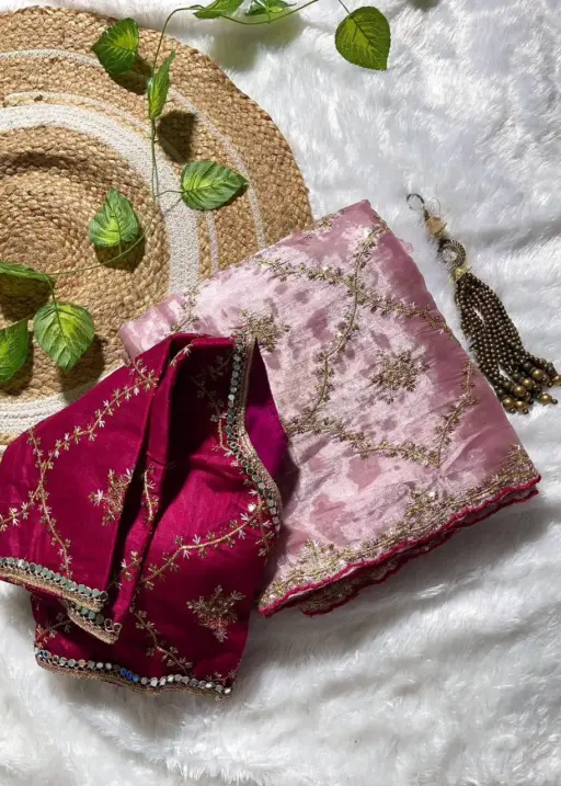 Trending Jimmy Chu Saree With Stitched Blouse Wedding Wear Saree Nayara