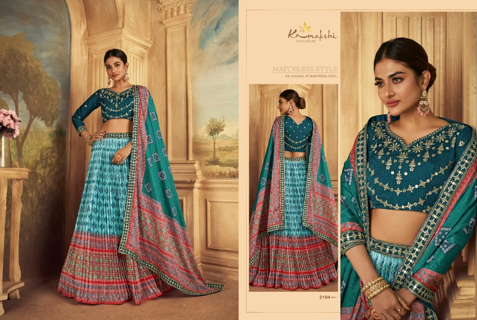 Satrangi Gaji Silk Multi Color Patola Designer Ehtnic Lehenga Choli - Image 5