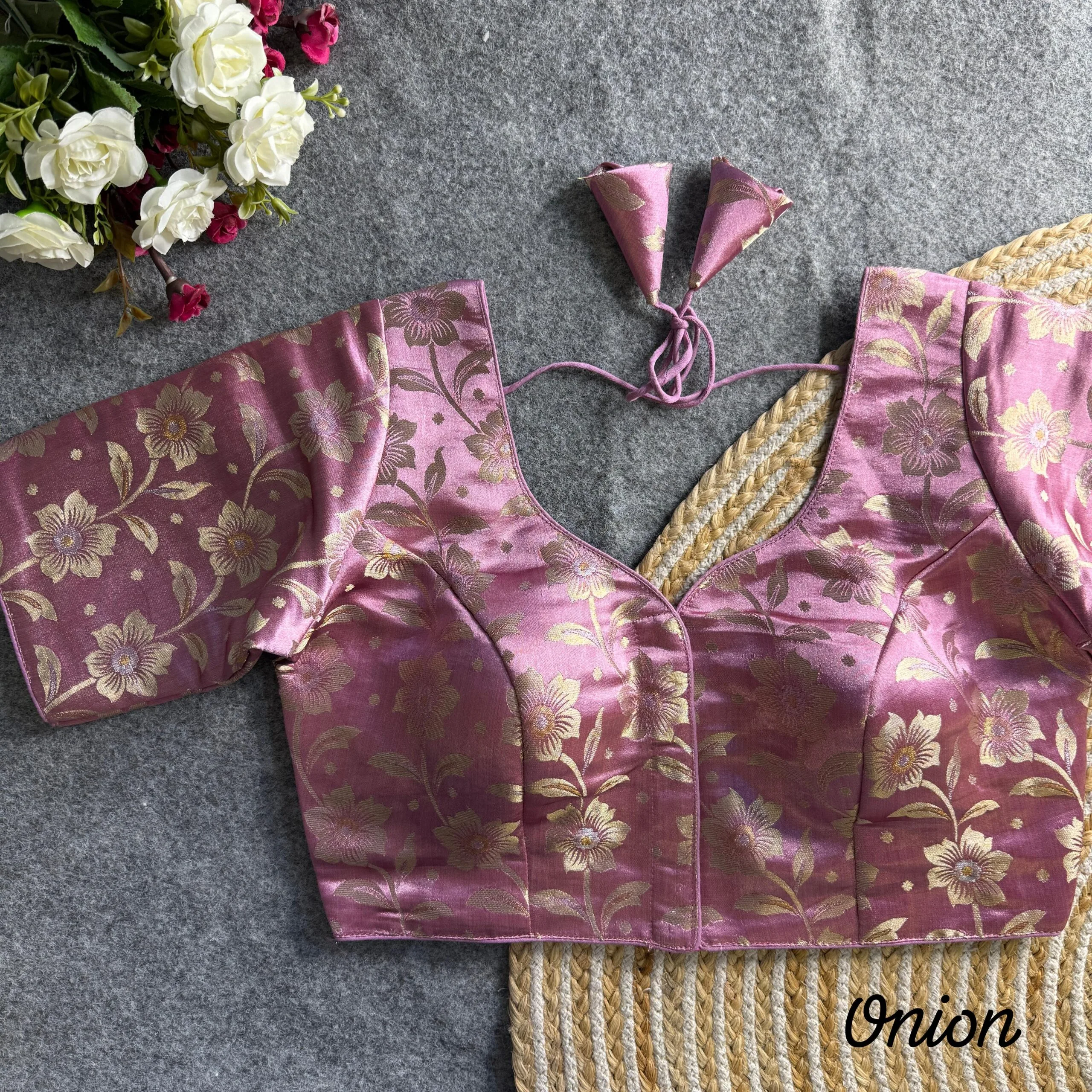 Simmer Jequard Readymade Blouse Only - Image 9