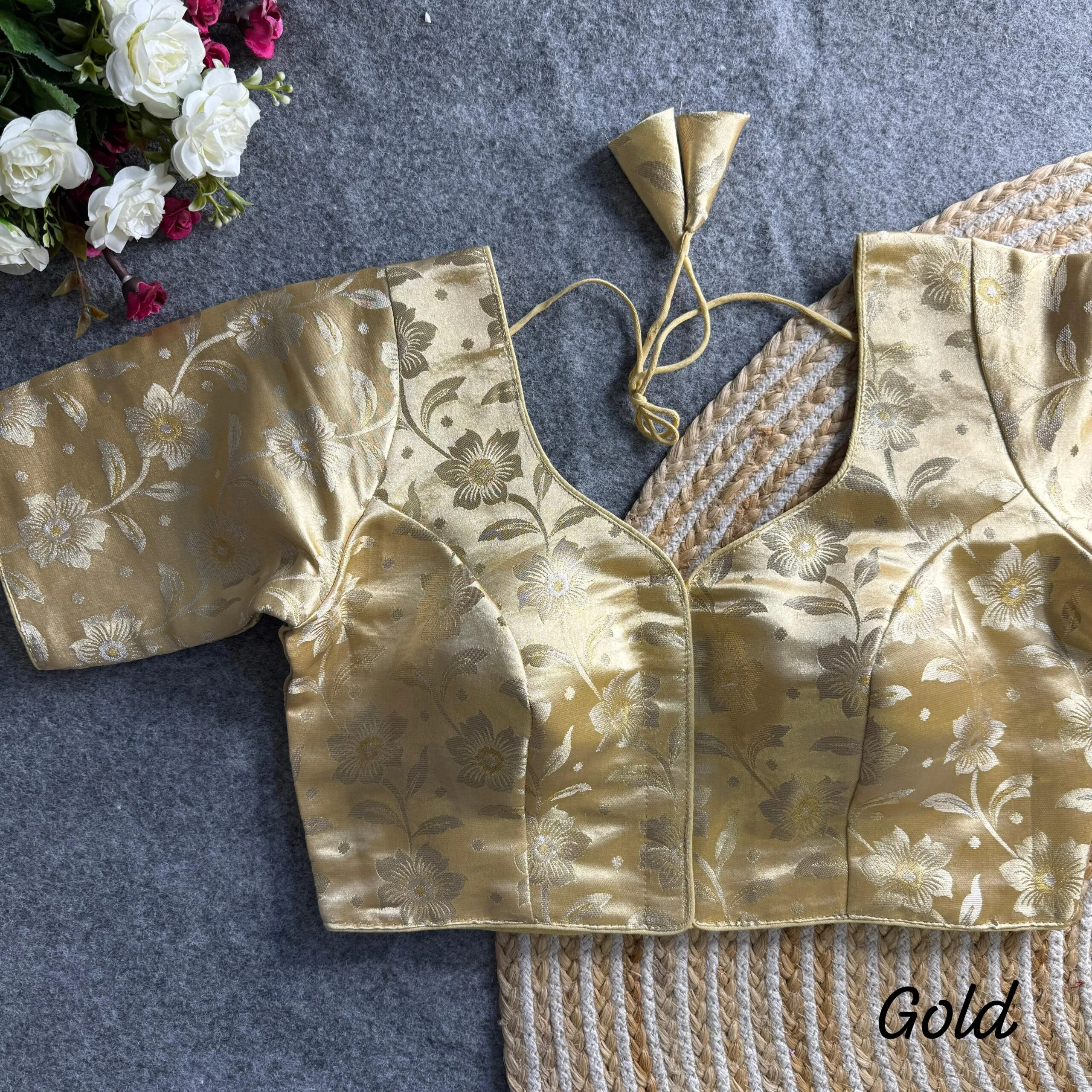 Simmer Jequard Readymade Blouse Only - Image 7