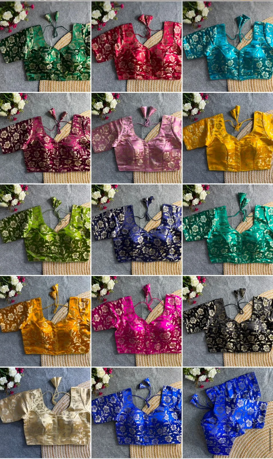 Simmer Jequard Readymade Blouse Only - Image 3