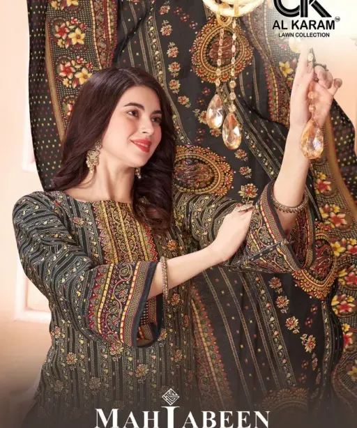 Alkaram Mahjabeen Vol 4 Unstitched Pakistani Printed Cotton Salwar Suit Wholesaler