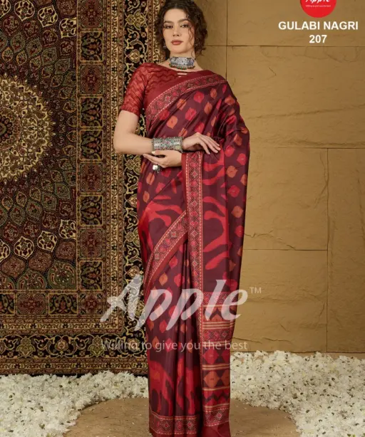 Apple Brand Gulabi Nagari (Vol-2) Set Wholesale Ethnic Saree Silk
