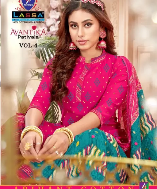 Arihant Lassa Avantika Vol 4 Low Range Cotton Printed Salwar Suit Wholesaler