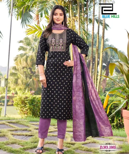Blue Hills Brand SUVA Catalog Designer 3 Piece Ethnic Kurti Set