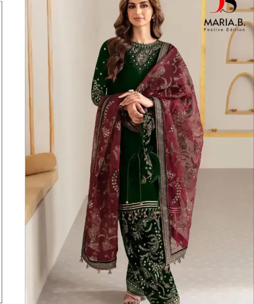 Deepsy Heavy Embroidery Designer Wedding Collection Ethnic Pakistani Suit Maria.b Festive