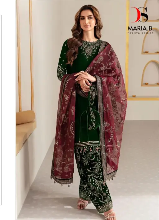 Deepsy Heavy Embroidery Designer Wedding Collection Ethnic Pakistani Suit Maria.b Festive