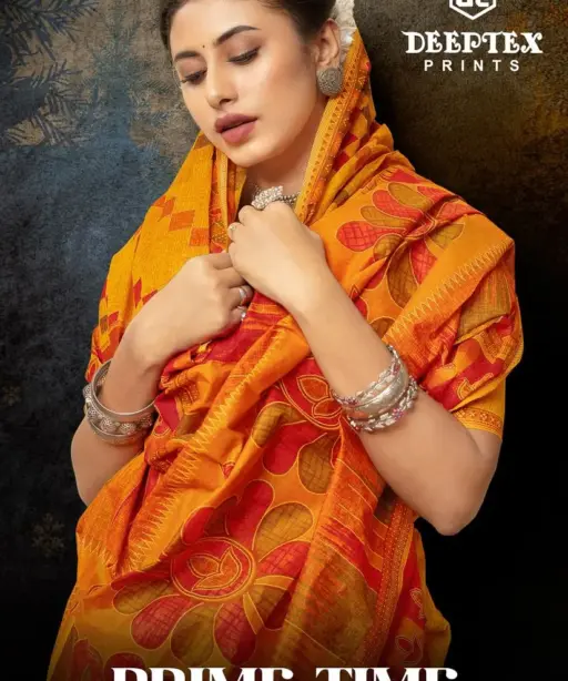 Pure Cotton Ethnic Sarees Wholesaler Of Deeptex Prime Time Vol 14