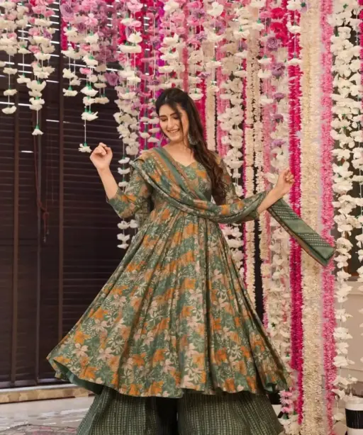 Digital Printed Kurti Dupatta Set With Big Flair Jaipuri Print Lucaya Vyoma Vol 1