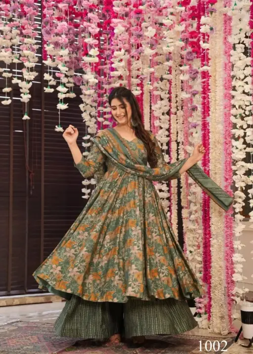 Digital Printed Kurti Dupatta Set With Big Flair Jaipuri Print Lucaya Vyoma Vol 1