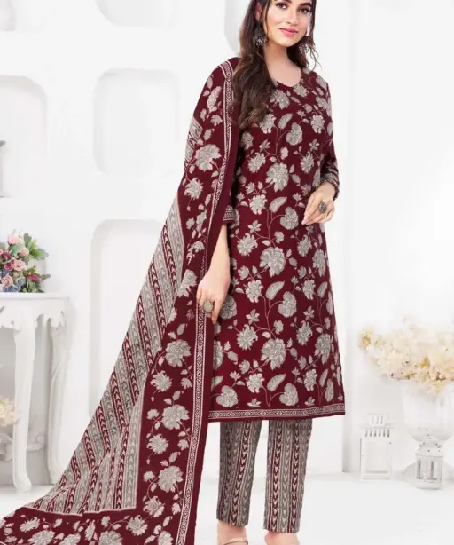 Ganpati Gouri Vol 8 Readymade Cotton Printed Straight Suit Ethnic Wear