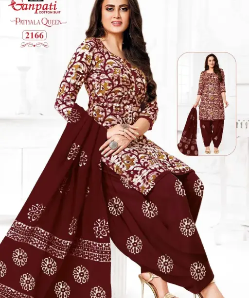 Ganpati Patiyala Queen Patiyala Vol 10 Stitched Patiala Cotton Printed Salwar Suit