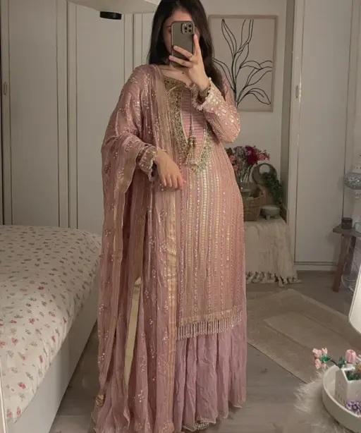 Heavy Georgette Viral Bollywood Style Plazzo Salwar Ethnic Suit