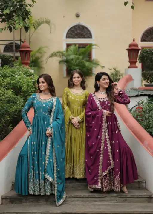 Heavy Wedding Wear Long Top Salwar Suit Wedding Collection 2024