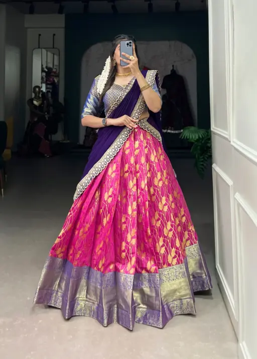 Jacquard Silk Designer Lehenga Choli For Wedding Season
